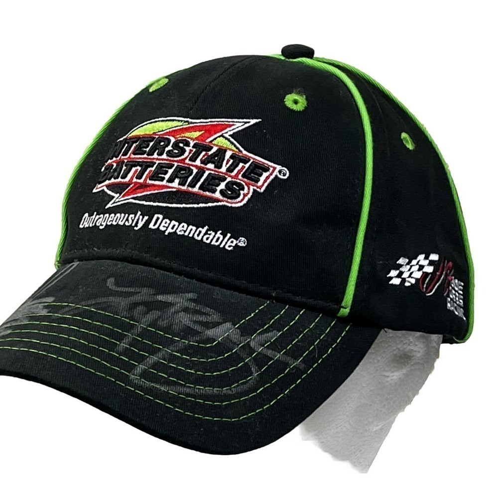 Kyle Busch & Joe Gibbs Signed Hat #18 Interstate … - image 1